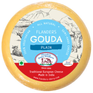 Cheese Smocked Gouda Block Flanders stock image