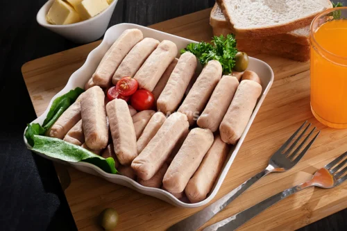 Order Chicken Breakfast Sausages in bulk at the best prices. Premium frozen sausages available for restaurants, hotels, and food suppliers.