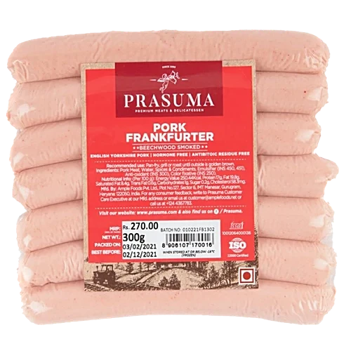 Get Pork Frankfurters Sausages in bulk at the best prices. Premium-quality frozen pork frankfurters for restaurants, cafes, and hotels.